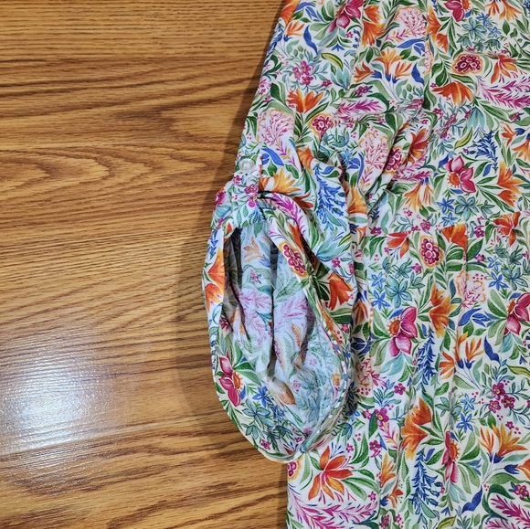 Jones New York Linen Blend Floral Blouse 3x - Picture 5 of 11